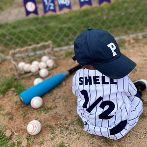 Baby&#39;s Half Birthday Baseball Uniform: Jersey & Pants