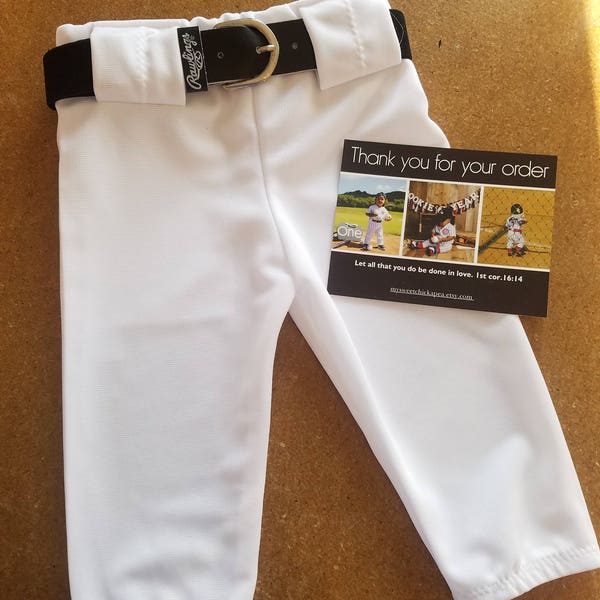 Boys White Baseball Pants  Toddlers Pants   Solid White Pants   -Only-    Kids T-ball pants   Boys Trousers   Ask B4 You Buy specific date