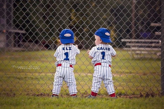 Boys Baseball Uniform Royal Blue Pinstripe Jersey & Pants -  Israel