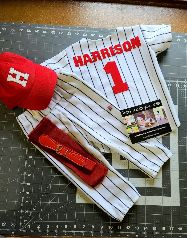 Boys Baseball Uniform Toddler Navy Pinstripe Pants & Jersey Etsy