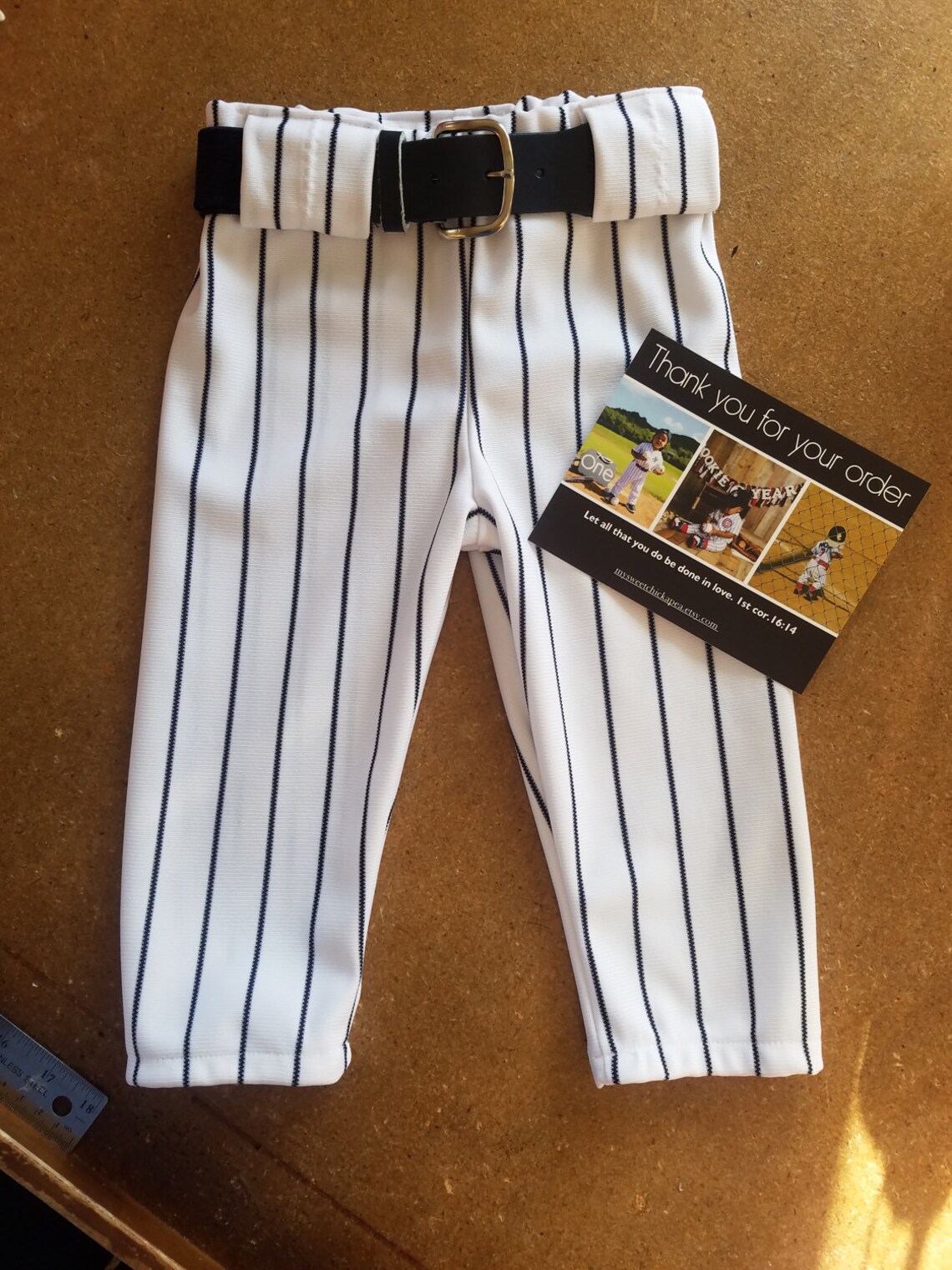 Boys Baseball Pants White w/ Black Pinstripe Pants toddler Etsy