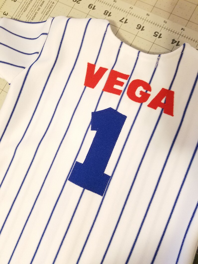Boys Baseball Uniform Royal blue pinstripe 2 piece Jersey Etsy