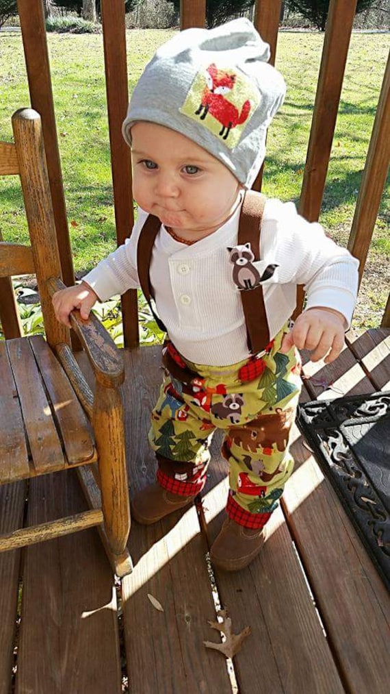 Boys Outfit Baby Boys Clothing Woodland Flannel Etsy
