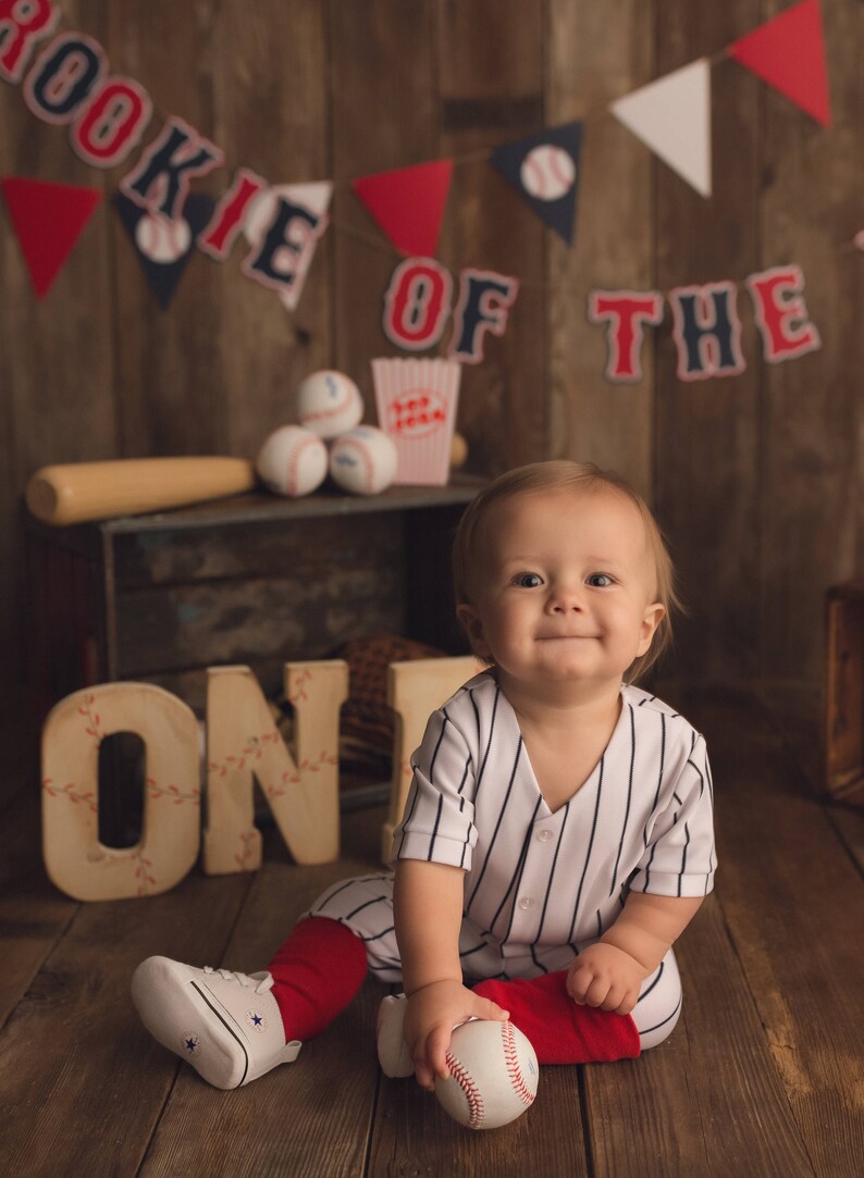 Boys Baseball Uniform White/navy Pinstripe Baseball Uniform Etsy
