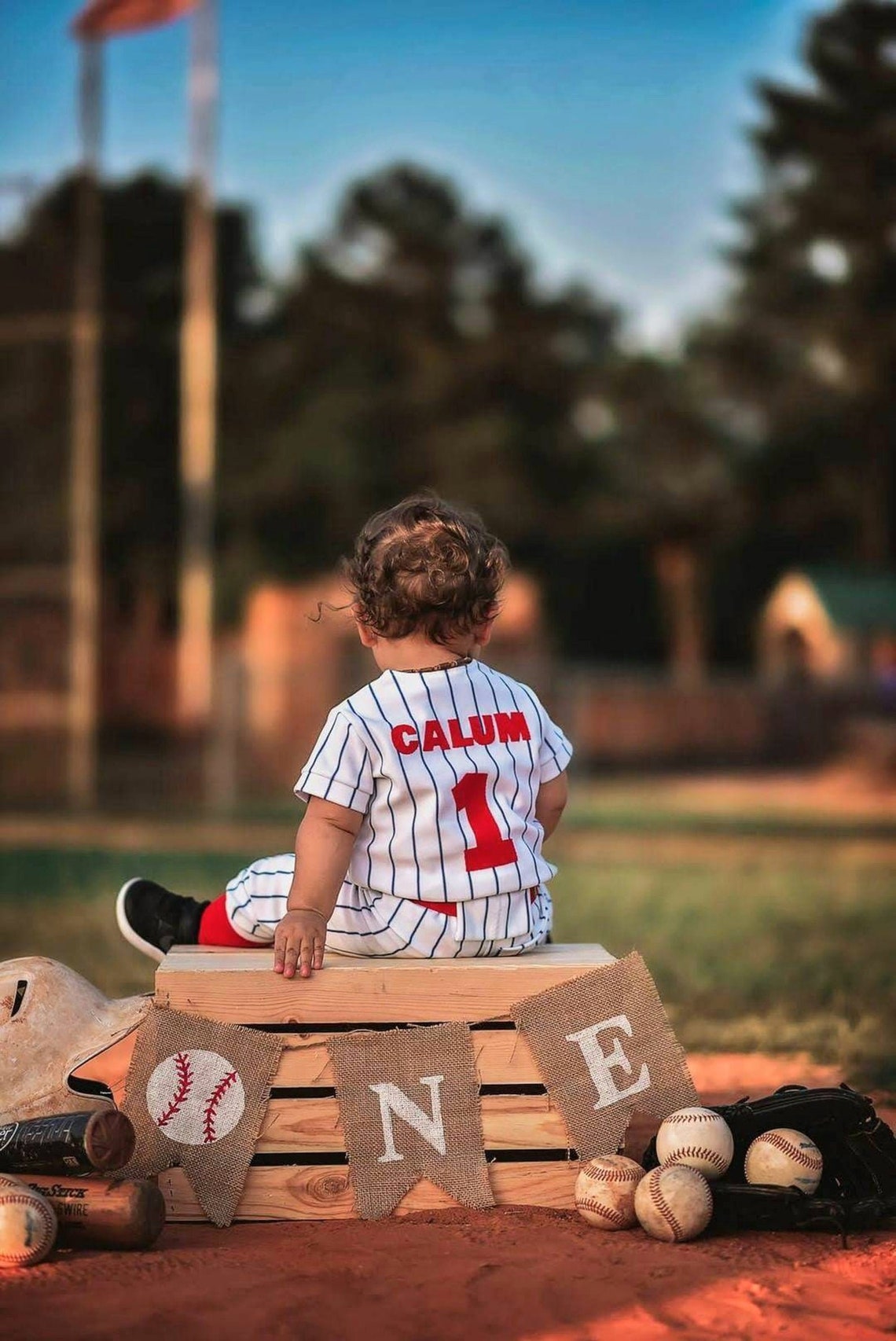 Boys Baseball Uniform Toddler Navy Pinstripe Pants & Jersey Etsy
