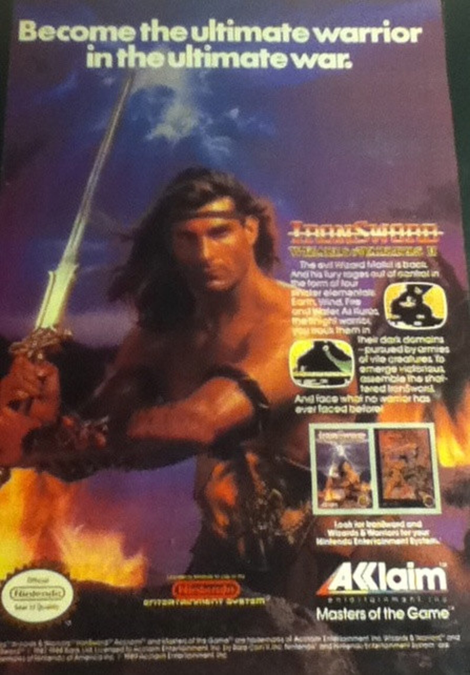 Iron Sword for Nintendo NES Video Game Advertisement Fabio Etsy