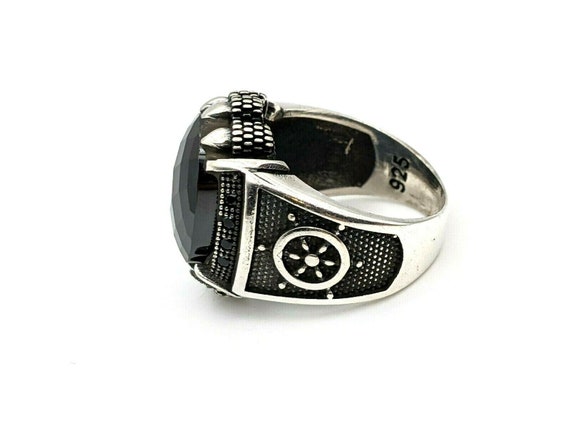 Handmade Men's 925 Sterling Silver Ring Size 8.75 Ships