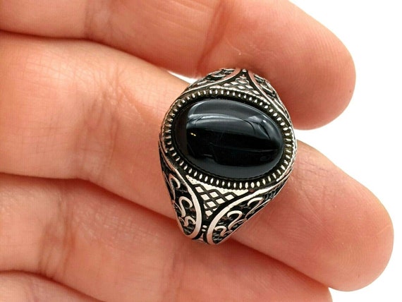 Handmade Men's 925 Sterling Silver Ring Size 11.25 Onyx Turkish Jewelry - Etsy Canada Handmade Men's 925 Sterling Silver Ring Size 11.25 Onyx Turkish Jewelry - Etsy Canada