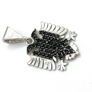 Men&#39;s 925 Sterling Silver Black Onyx Two Headed Eagle