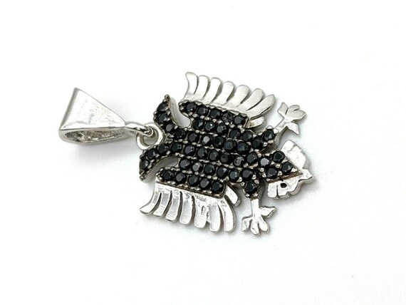 Men's 925 Sterling Silver Black Onyx Two Headed Eagle - Etsy