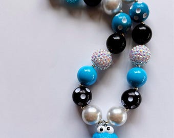 Cookie Monster Bubblegum Chunky Necklace