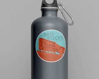 Red Rocks Amphitheatre Colorado Sticker - Waterproof Die-Cut Decal For Cars, Laptops & More