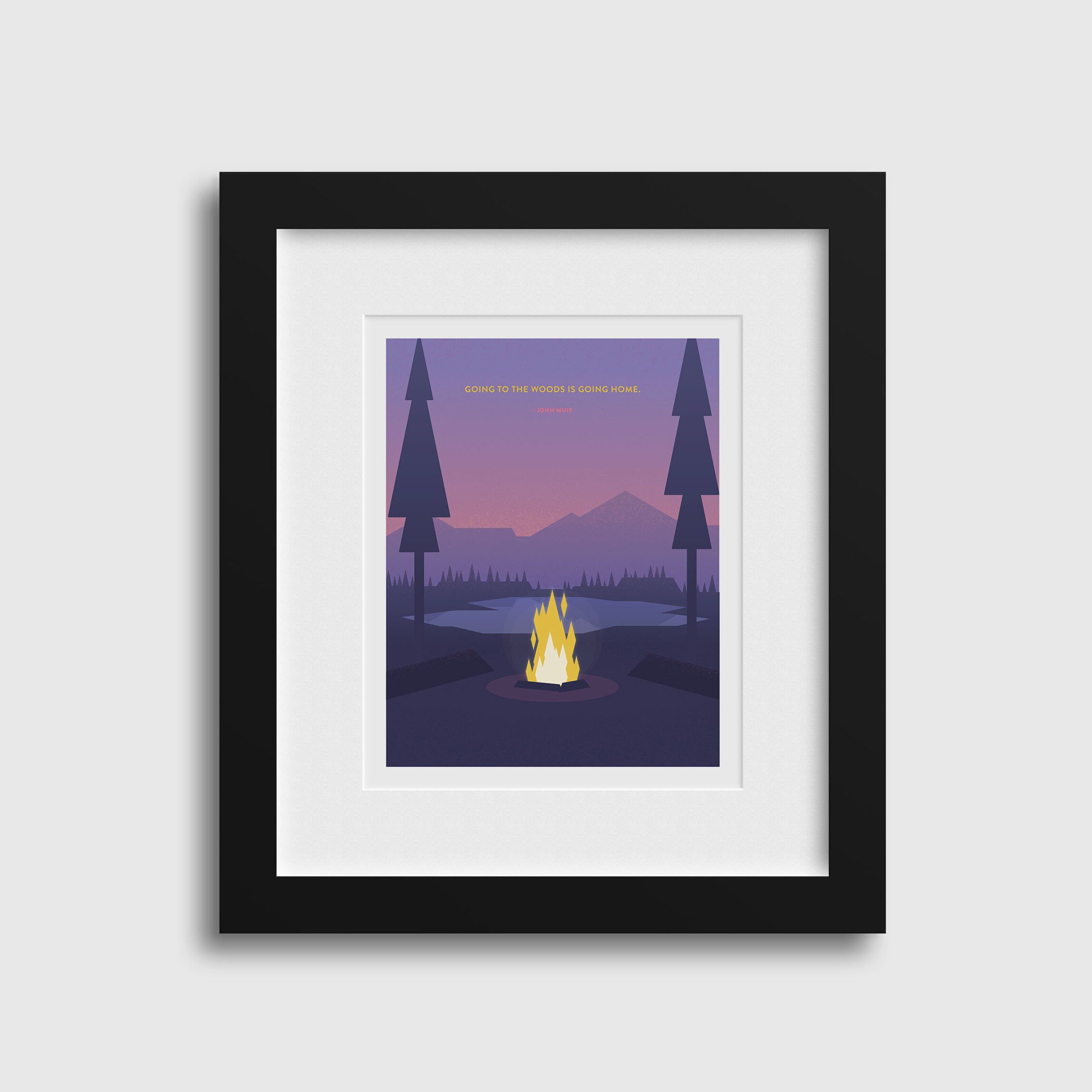 John Muir Quote Art Print: Mountain Camping Decor (8x10) - Etsy