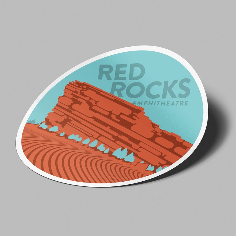 Red Rocks Amphitheatre Sticker: Colorado Landmark, Waterproof Vinyl ...