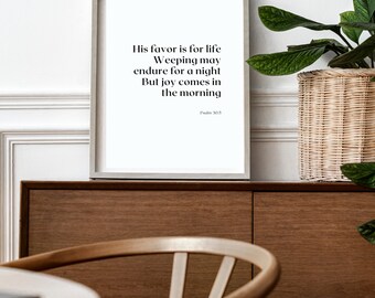 Psalm 30 5 | Etsy
