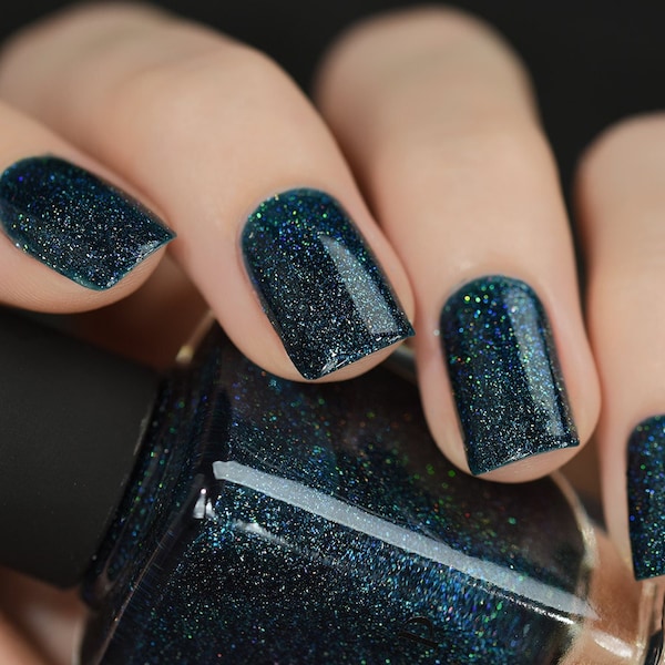 Sweater Weather - Petrol Blue Holographic Nail Polish