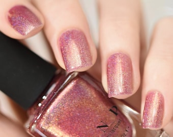 Champagne Blush - Oro Rosa / Esmalte de Uñas Holográfico Rosa Vintage