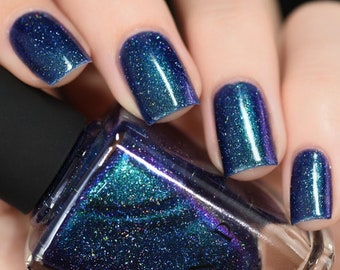 Interstellar - Navy, Teal, Purple Holographic Nail Polish