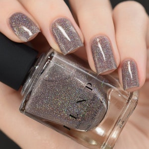 Central Station - Neutral Brown Holographic Sheer Jelly Nail Polish