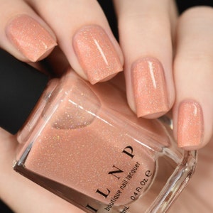Peachy Queen - Peach Holographic Sheer Jelly Nail Polish