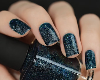 Sweater Weather - Petrol Blue Holographic Nail Polish