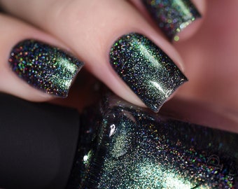Jaded - Green to Blue Color Kissed Ultra Holographic After Dark Nail Polish