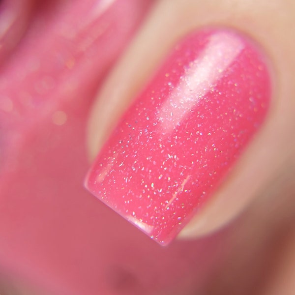 Paper Heart - Brink Pink Holographic Nail Polish