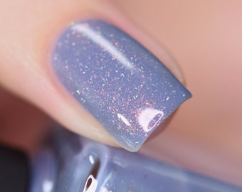 Dusk To Dawn - Dusky Blue Holographic Nail Polish