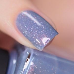 Dusk To Dawn Dusky Blue Holographic Nail Polish image 1