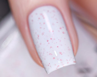 Clarise - Pastel Baby Blue Speckled Nail Polish