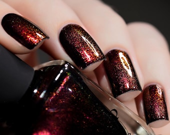 Lights Out - Rich Black Shimmer Nail Polish