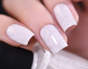 Christmas Cookie - Creamy White Speckled Nail Polish