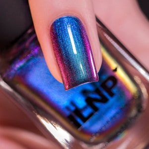 Birefringence Blue, Purple, Red, Green, Yellow, Orange Ultra Chrome Color Shifting Nail Polish image 1