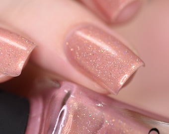 Bliss - Soft Pink Holographic Nail Polish