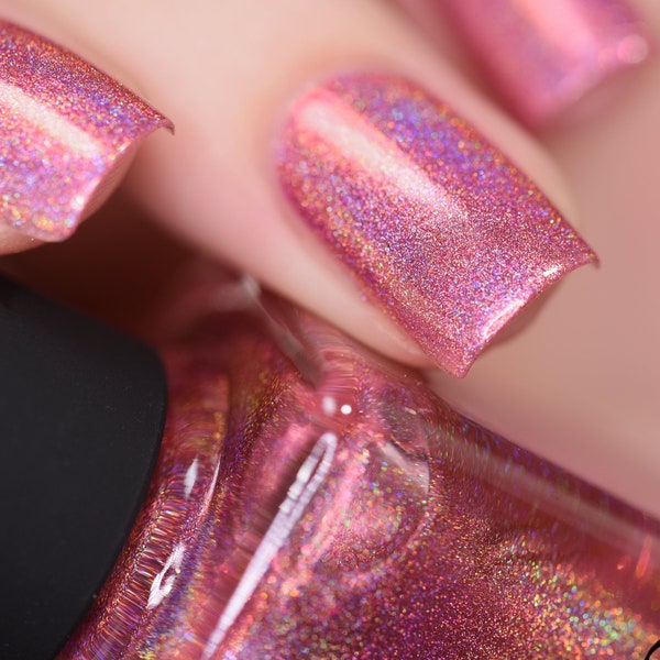 Kiss And Tell - Flamingo Pink Ultra Holographic Nagellack