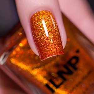 Pumpkin Patch Vivid Burnt Orange Shimmer Nail Polish image 1