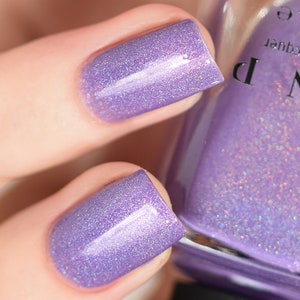 Charmingly Purple - Bright Purple Holographic Nail Polish