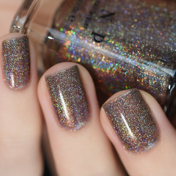 Mona Lisa - Mocha Brown Ultra Holographic Nail Polish