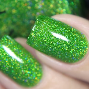 Someday - Juicy Lime Green Holographic Sheer Jelly Nail Polish