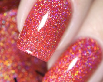 Sunkissed - Bright Watermelon Holographic Sheer Jelly Nail Polish