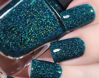 Cheers - Creamy Forest Blue-Green Holographic Nail Polish
