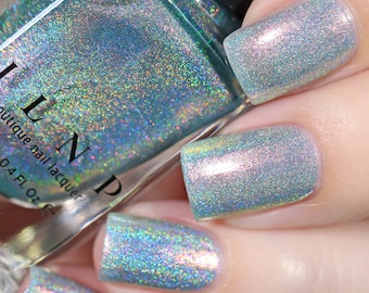 Summer Lovin' - Pastel Teal Holographic Shimmer Nail Polish