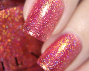 Citrus Punch - Orange Coral Holographic Nail Polish