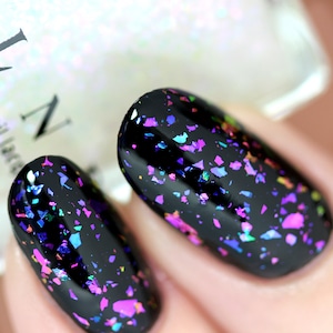 Looking Glass - Blau, Lila, Rosa Farbverschiebung schillernd Flakie Topper Nagellack