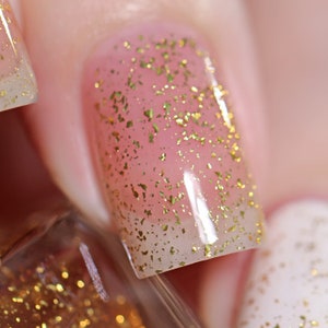 Karma Gold Flake Top Coat Nail Polish image 6