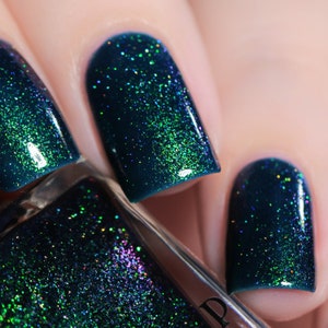 Riddle Me This - Deep Blue Holographic Shimmer Nail Polish