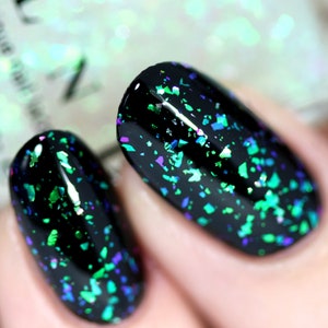 Imagine That - Green, Blue, Violet Color Shifting Iridescent Flakie Topper Nail Polish