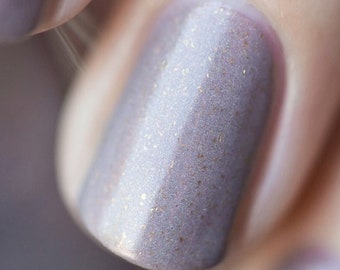 Long Walks - Shimmery Taupe Holographic Nail Polish