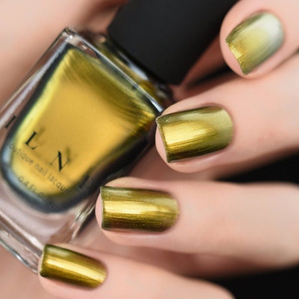 Bishop - Gold, Olive Green, Greyish Blue Ultra Chrome Nail Polish