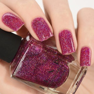 Valerie - Mulberry Holographic Sheer Jelly Nail Polish